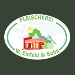 Logo der Fleischerei Einfeld, einer regionalen Traditionsmetzgerei mit Fokus auf handwerkliche Verarbeitung, Tierwohl und hochwertige Fleischprodukte aus Schleswig-Holstein.