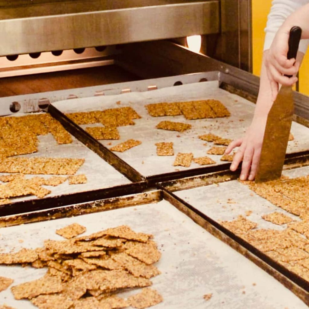 Kracker werden gebacken
